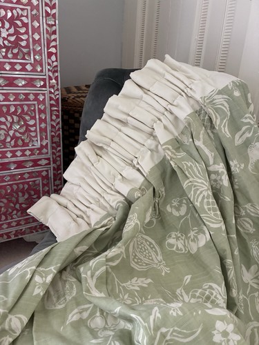 Designer french frilled green - french,